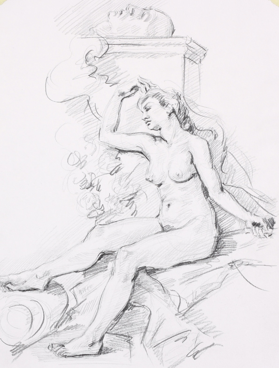 Thracian Woman; graphite on paper, 32 x 25 cm, 2012